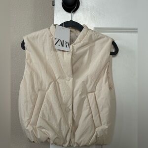 Zara Toddler Girl 4T 4Y Cream Sleeveless Vest